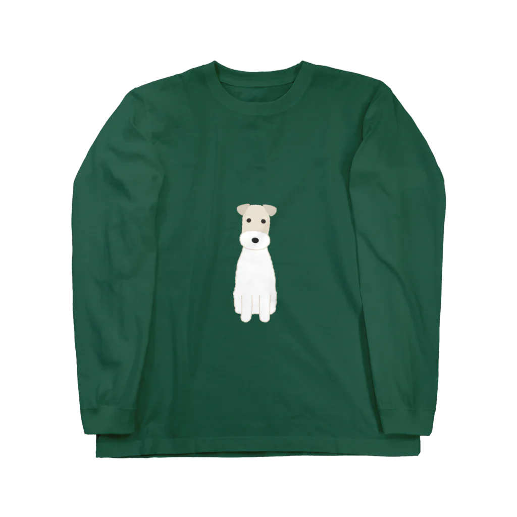 ゆいたっく／犬イラストのワイヤーフォックステリア2 ロングスリーブTシャツ