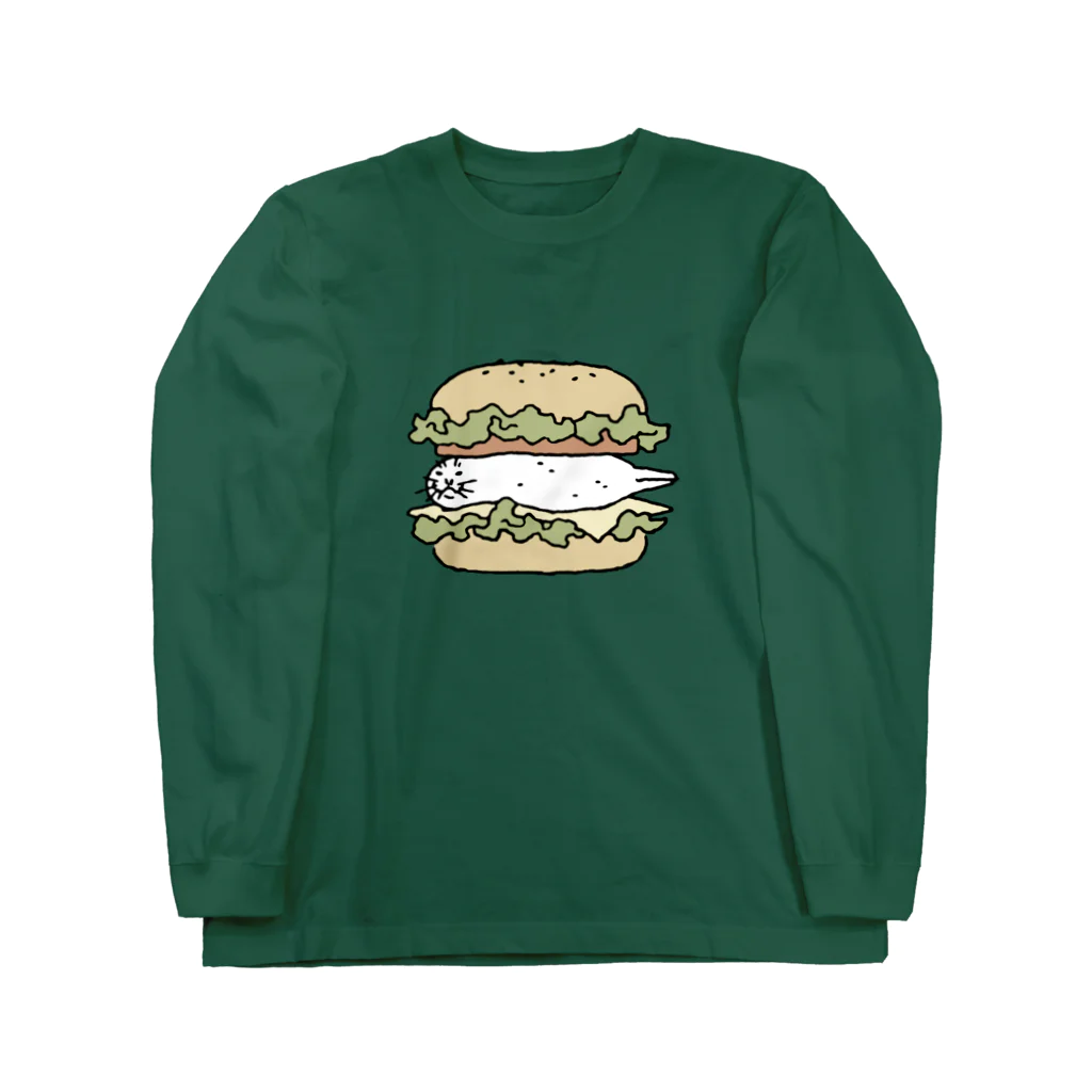 ぴすぴすのアザラシバーガー Long Sleeve T-Shirt