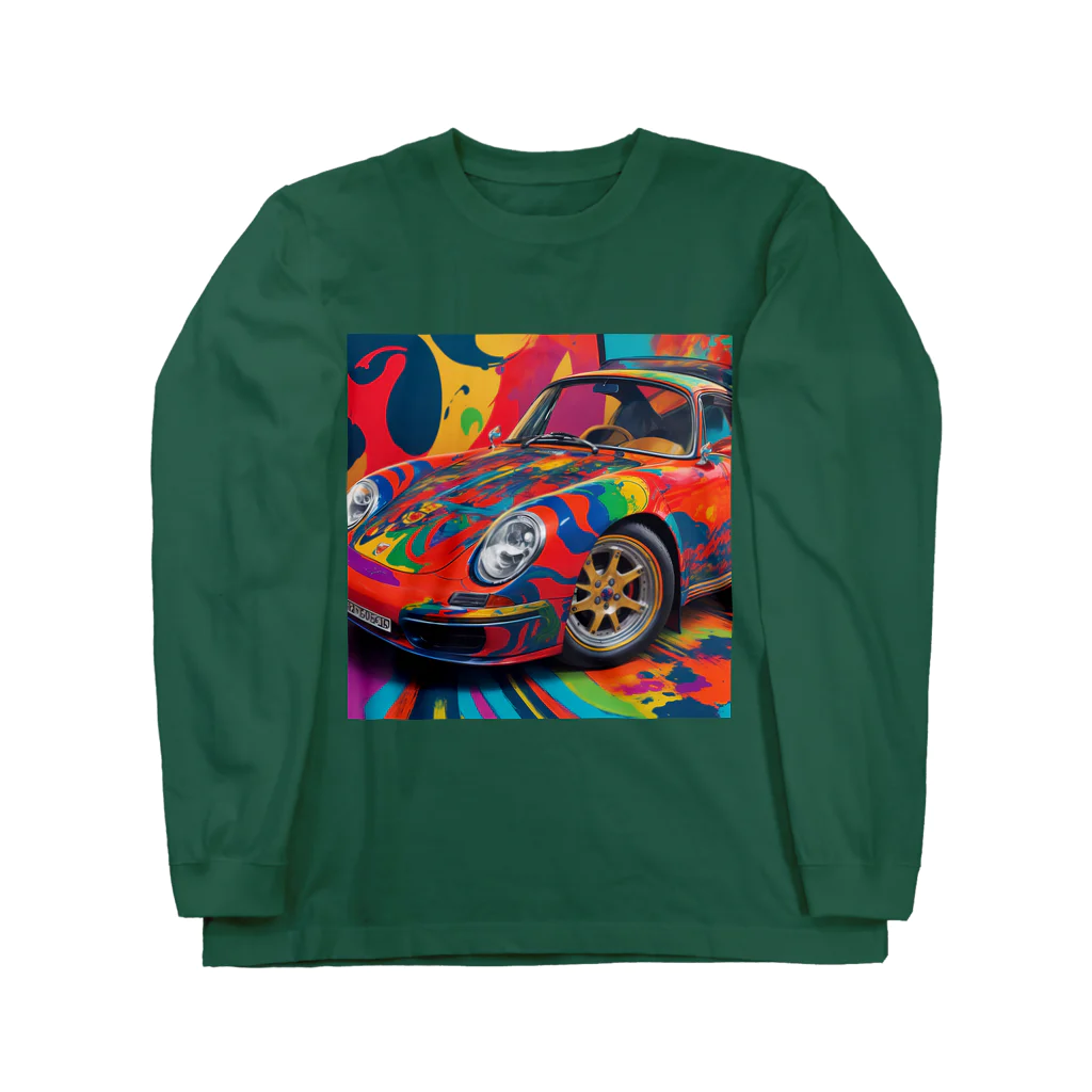 Infiniti_Dreamerのペイントまみれのビンテージ車 Long Sleeve T-Shirt