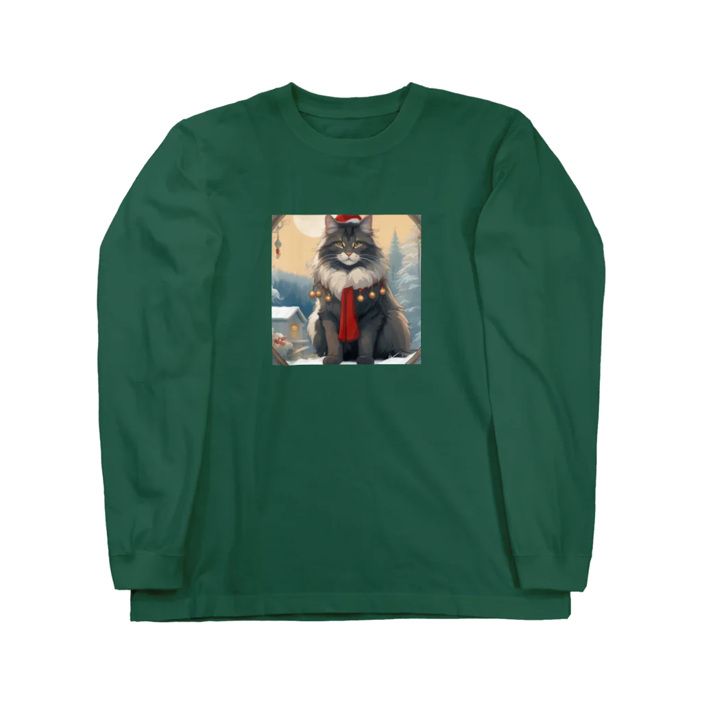 ruiruirの猫　冬　クリスマス Long Sleeve T-Shirt