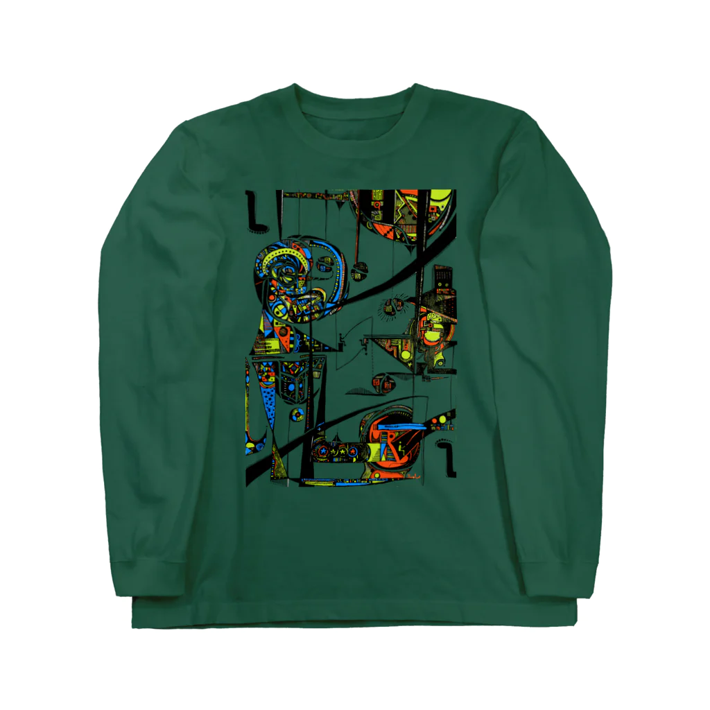 Jun1works(ジュンイチワークス)のupside down 逆さま Long Sleeve T-Shirt