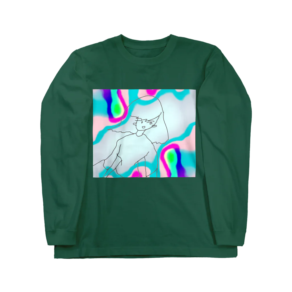 水草のナウ・ガール６４ Long Sleeve T-Shirt