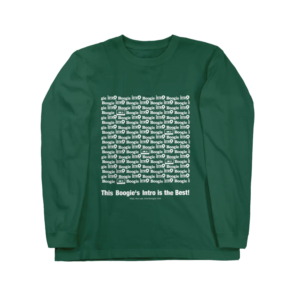 音楽酒場 ブギのモノグラム白プリ Long Sleeve T-Shirt