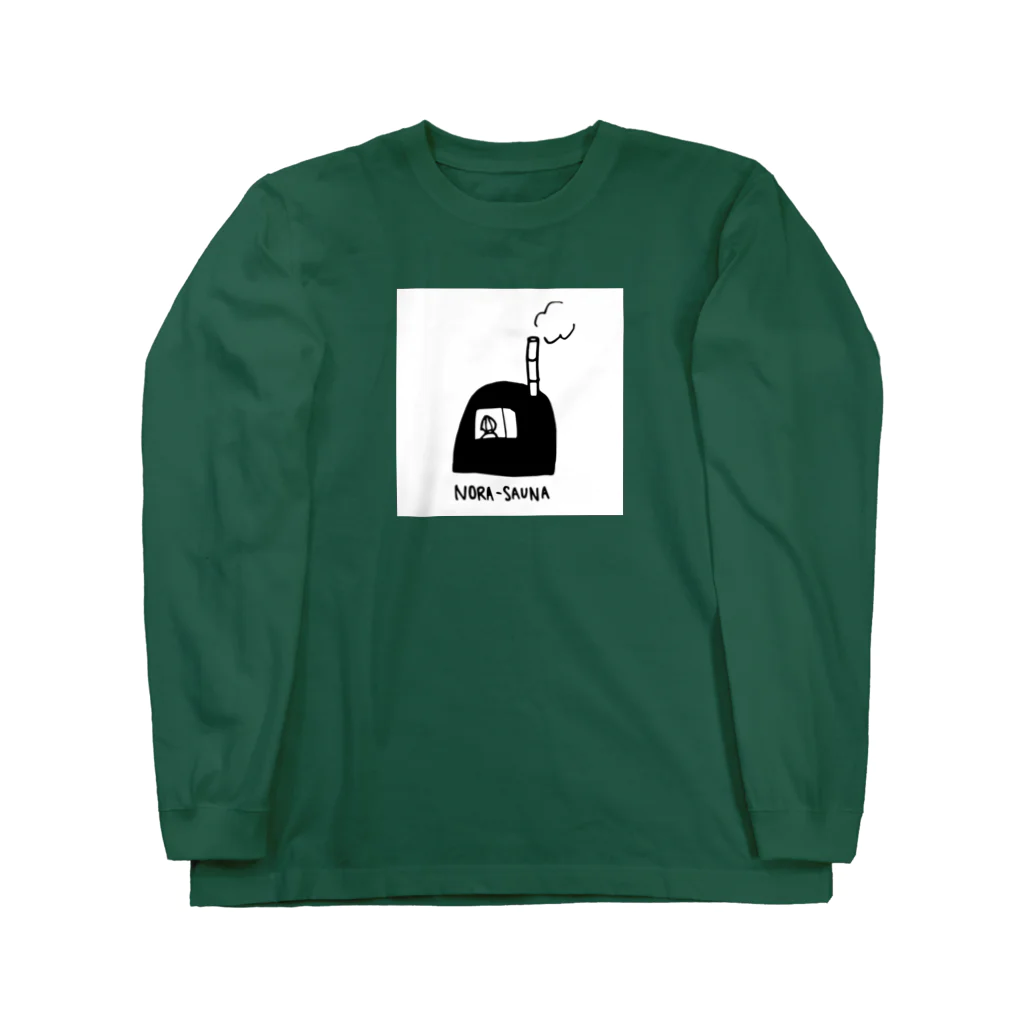 NORA-SAUNAの【絵柄大きめ背面白】NORA-SAUNA Long Sleeve T-Shirt