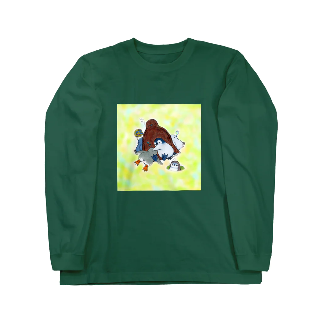 ヤママユ(ヤママユ・ペンギイナ)のまどろみヒナーズ Long Sleeve T-Shirt