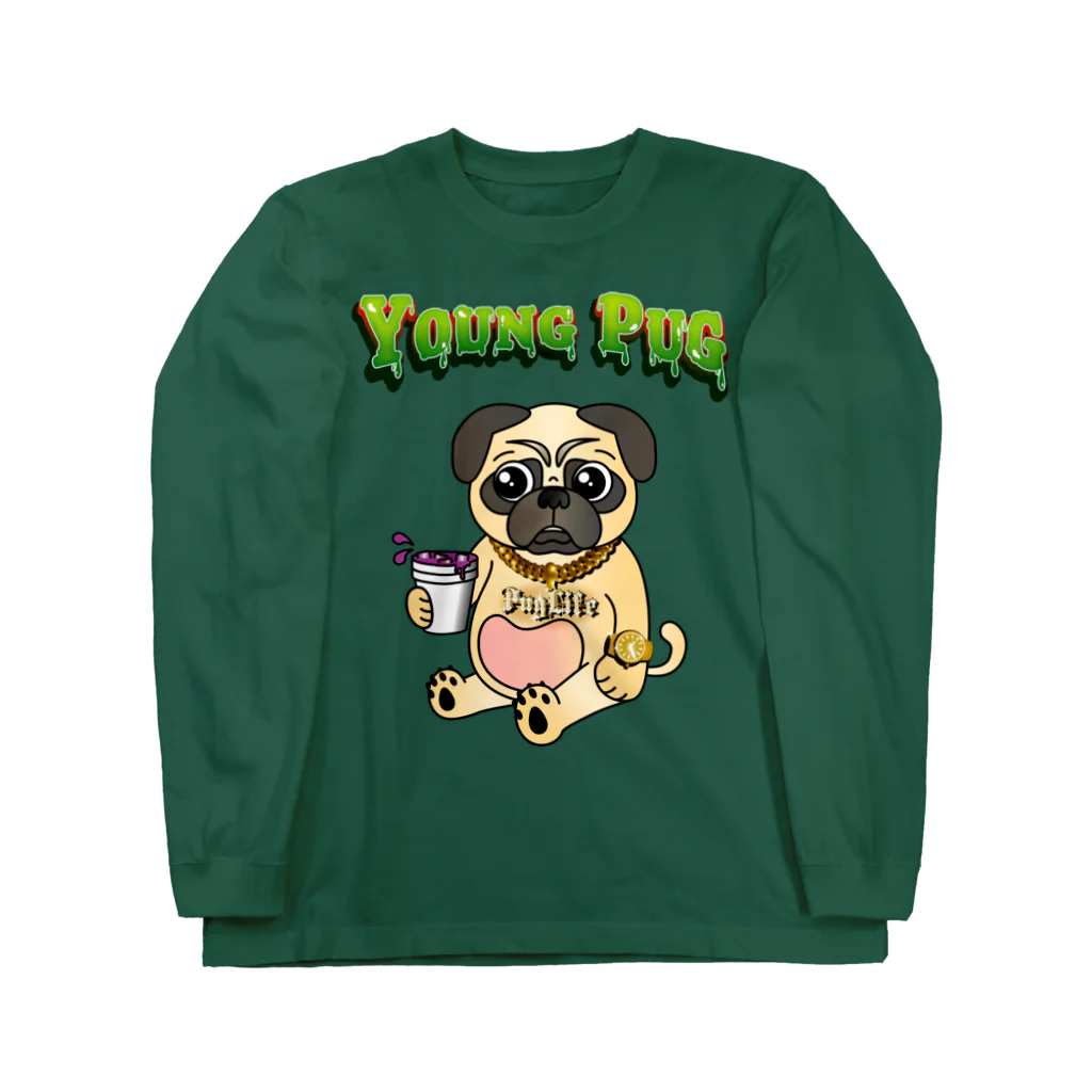 VS worldのYOUNG PUG Long Sleeve T-Shirt