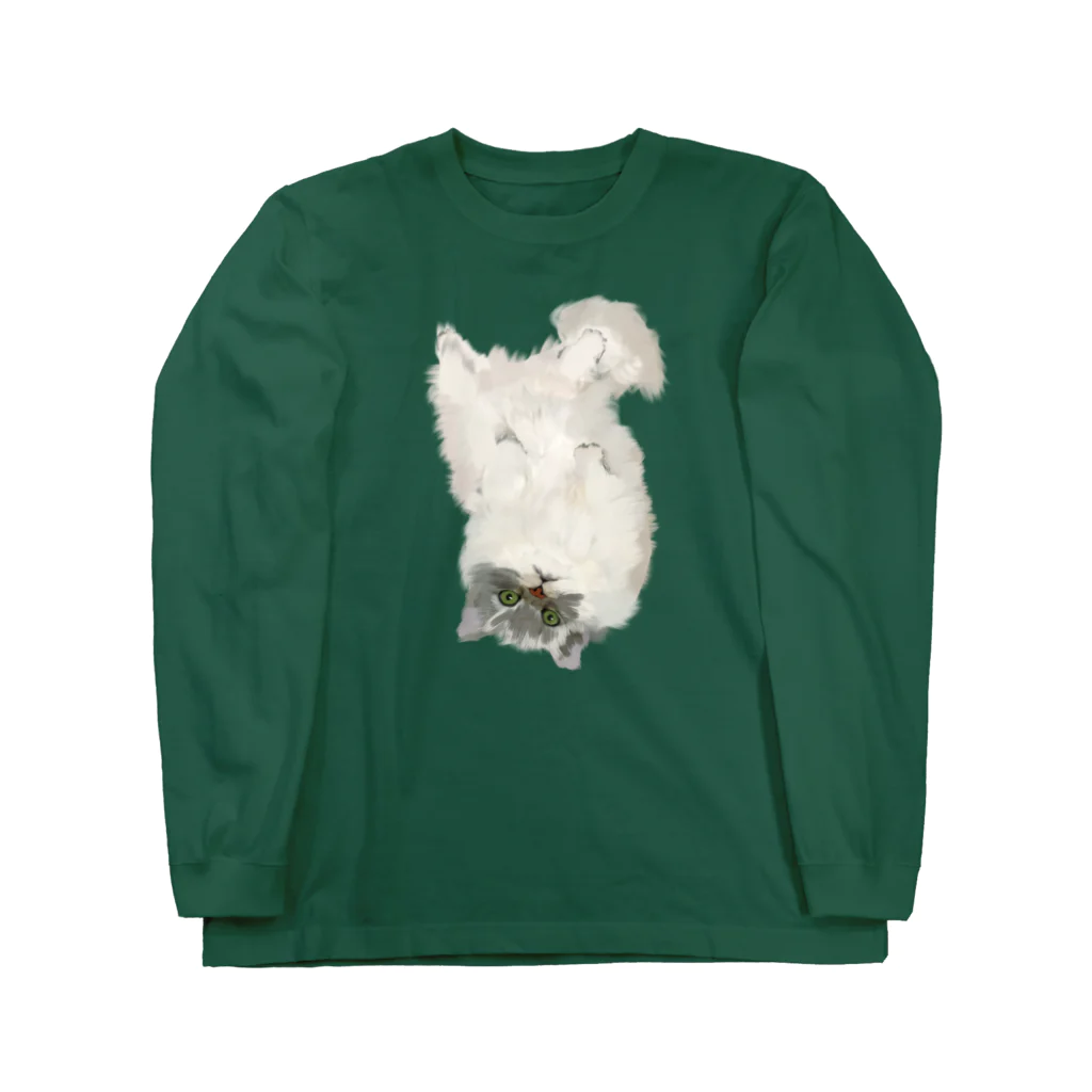 うさぎのたまごの猫のメア ロングスリーブTシャツ