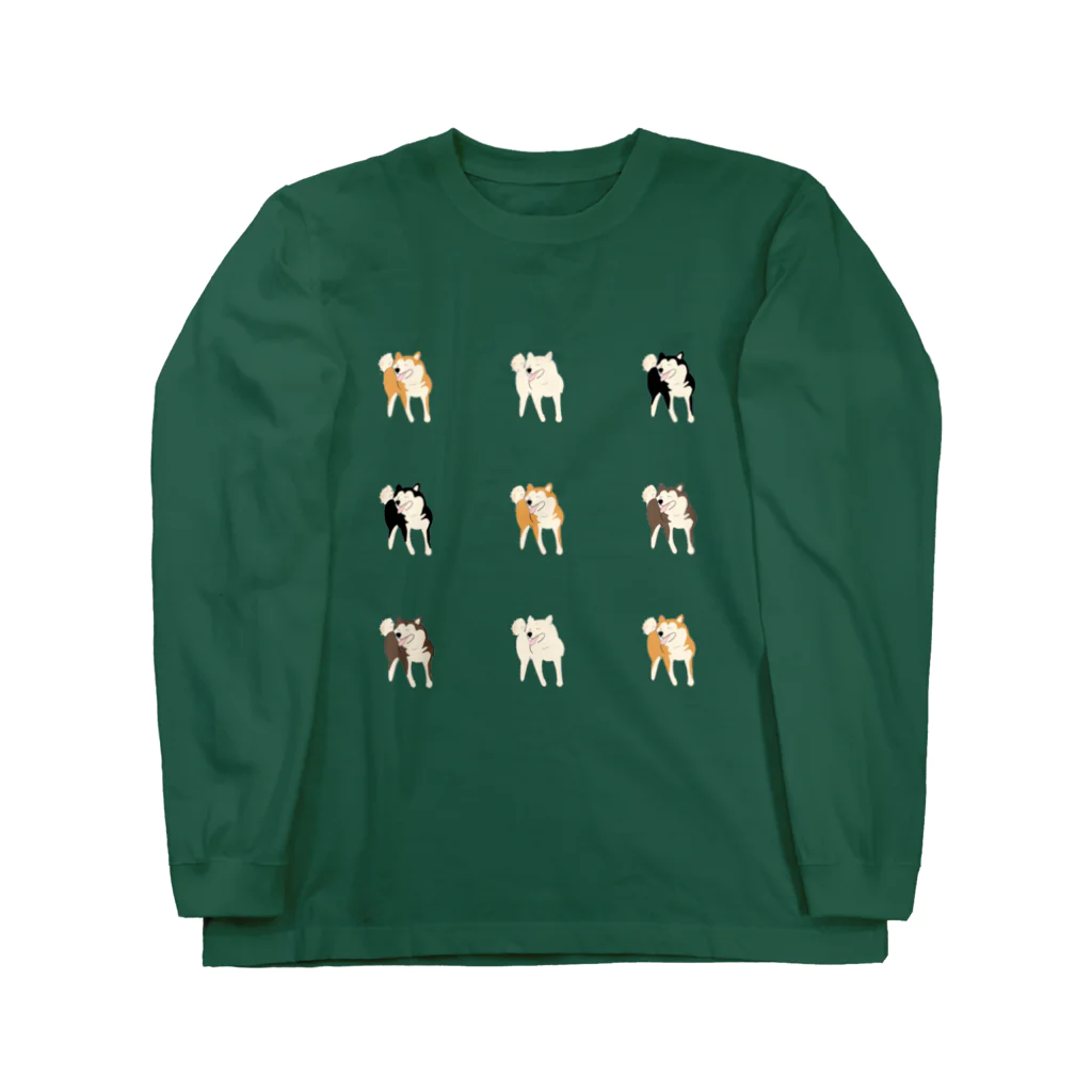 柴犬の里の楽しそうな柴犬のロングスリーブTシャツ Long Sleeve T-Shirt