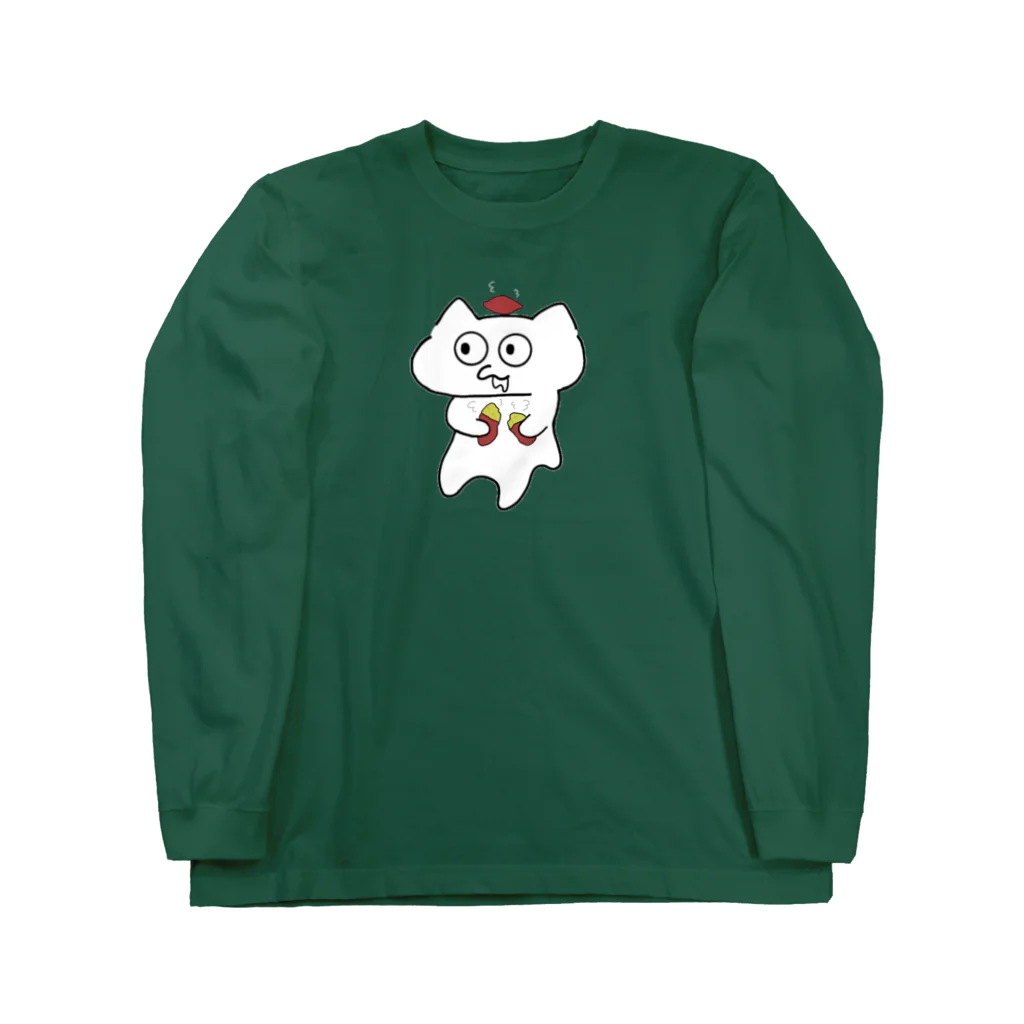 ennuのおいもほくほくじゅるねこ ロングスリーブTシャツ