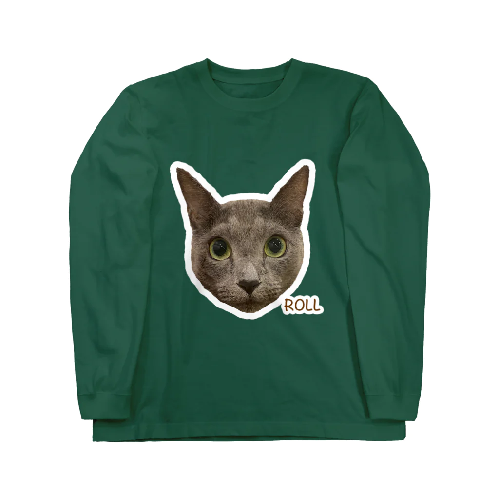 猫カフェ ぶぅたんグッズショップの絵文字ロルくん Long Sleeve T-Shirt