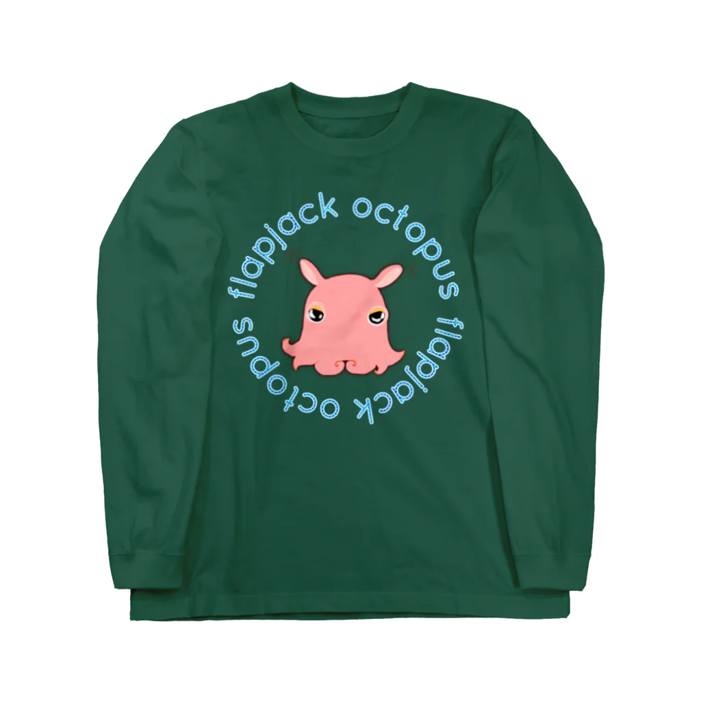 LalaHangeulのFlapjack Octopus(メンダコ) 英語バージョン ロングスリーブTシャツ