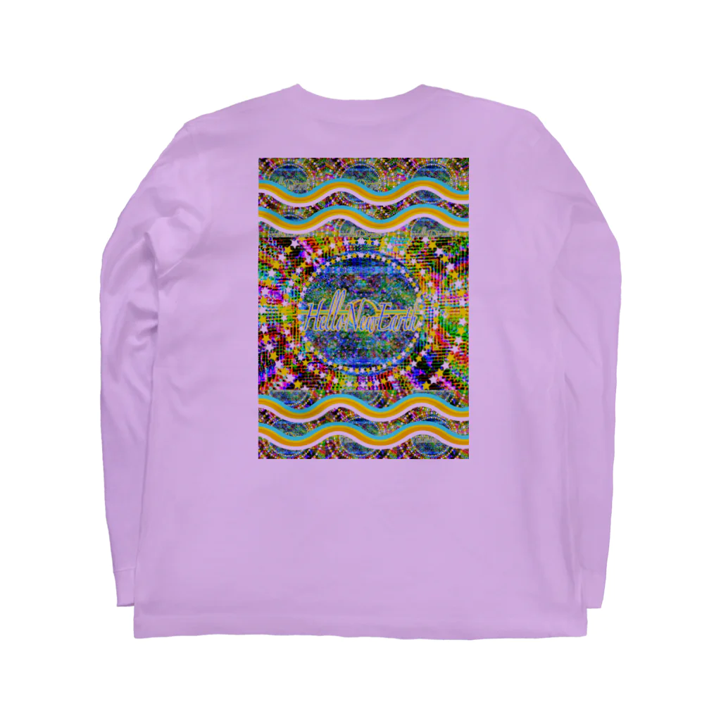 ✨🌈✨ユラクラカン🇯🇵 ✨🌈✨の🎉Hello New Earth 🌎 Long Sleeve T-Shirt :back