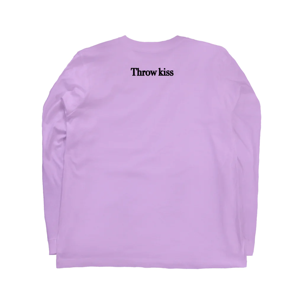 TSUKIKOU SHOP の投げキッスの女の子 Long Sleeve T-Shirt :back