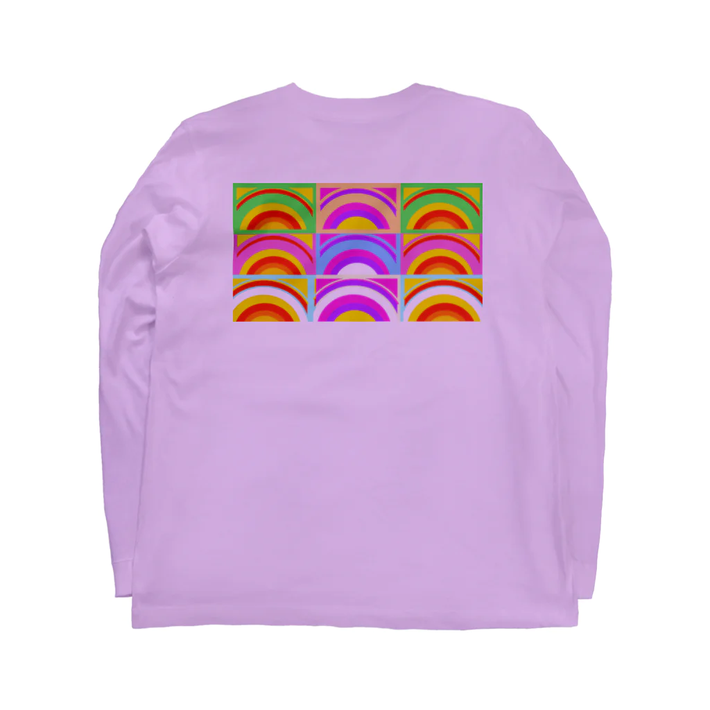 ✨🌈✨ユラクラカン🇯🇵 ✨🌈✨の🌈レインボーサンライズ🌈 ロングスリーブTシャツの裏面