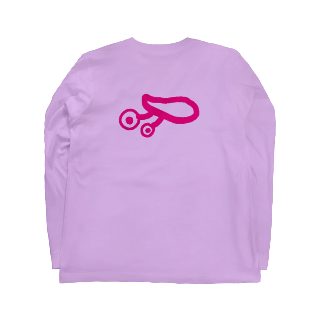 ビニールハウスの片瞑り(カタツムリ) Long Sleeve T-Shirt :back