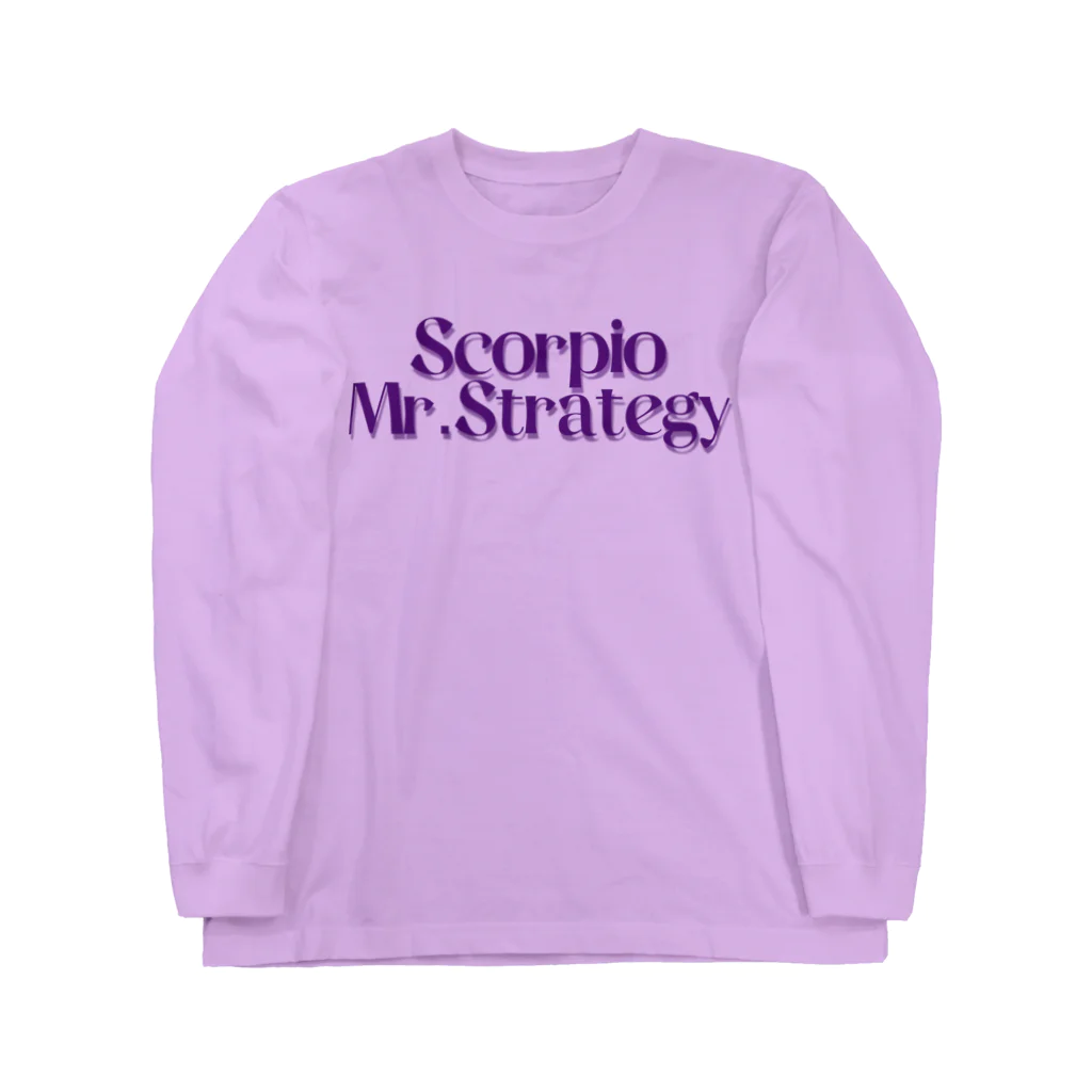 宇宙の真理ナビゲーターSunsCrystal's Shopの【蠍座】Mr.Strategy (ミスター戦略さん) ロングスリーブTシャツ