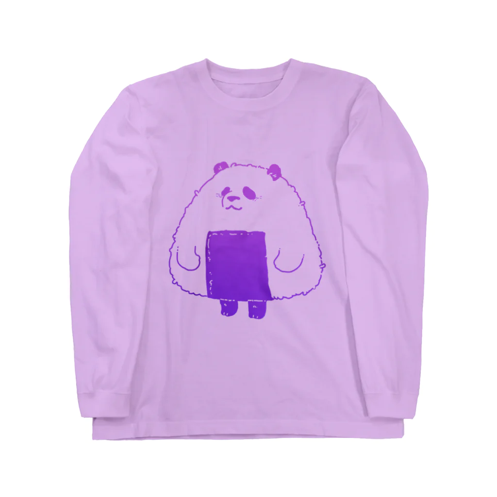 wakutaのおにぎりパンダ🍙(紫) Long Sleeve T-Shirt