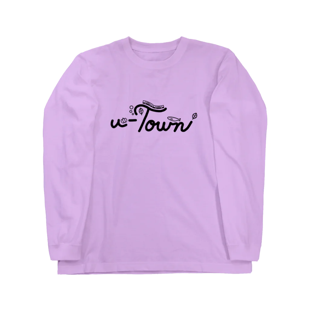 CHIYONの【🖤ver.】u-Town(ユーターン)ロゴ Long Sleeve T-Shirt