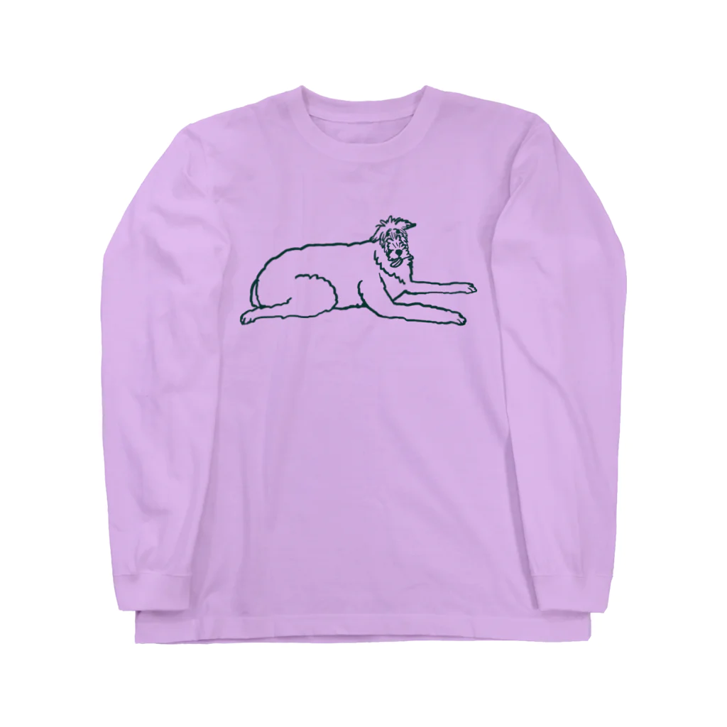 e r i k u r i nの暑そうな犬 Long Sleeve T-Shirt