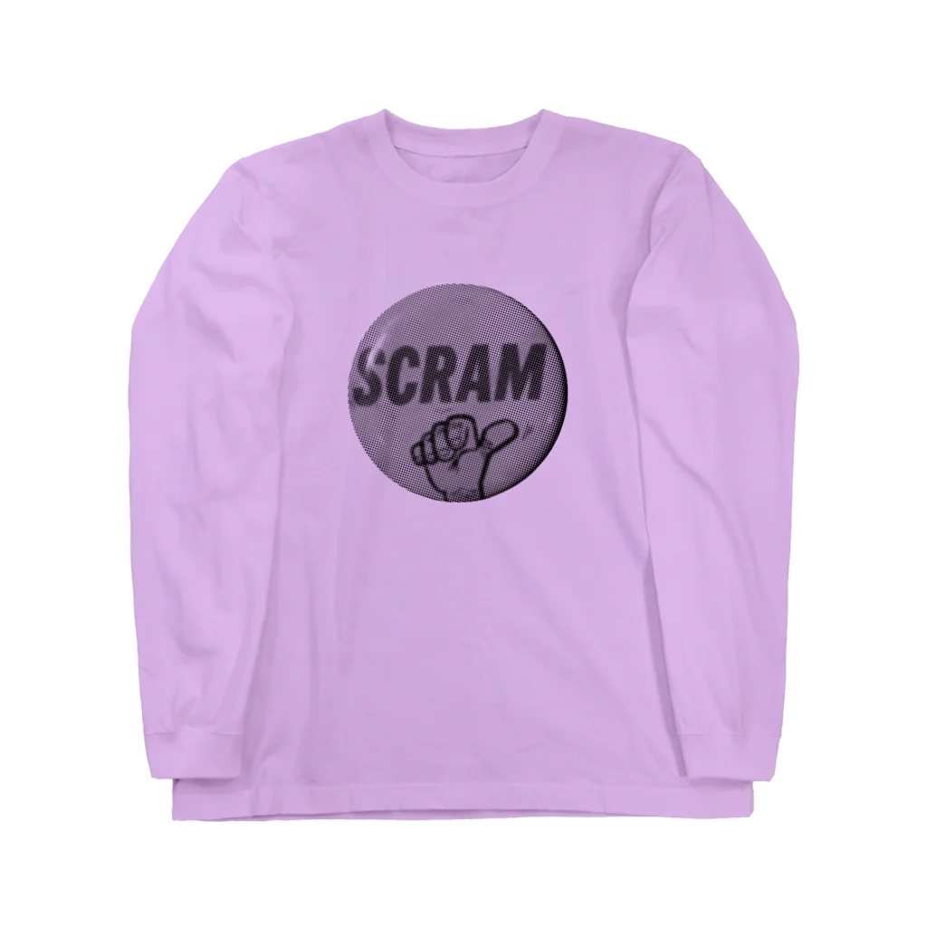 チンパンジーマートのSCRAM "逃げろ！" ロングスリーブTシャツ