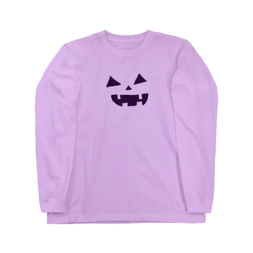 ゆずずショップのハロウィンおばけカボチャ🎃 Long Sleeve T-Shirt