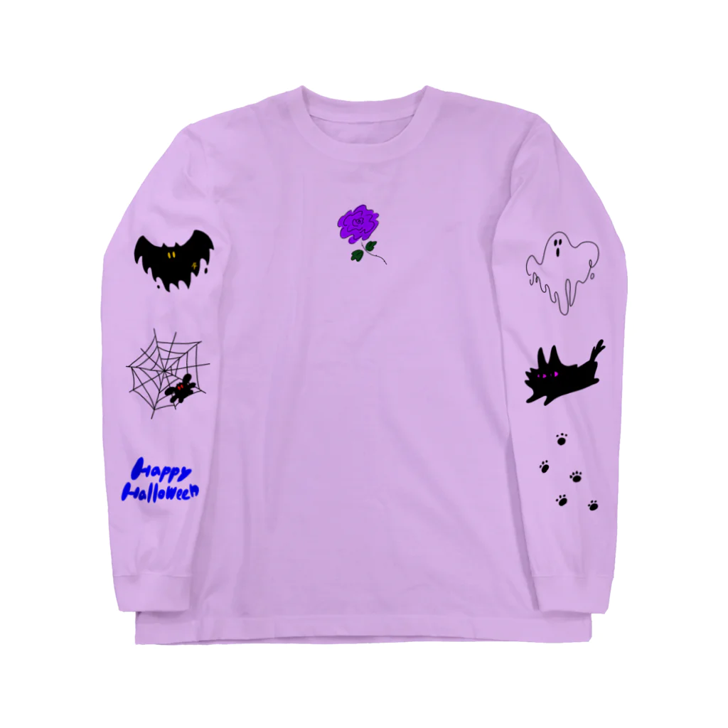 ゆるねこのはろうぃ〜ん Long Sleeve T-Shirt