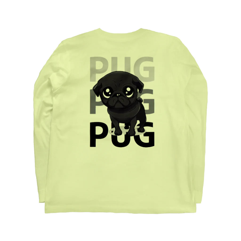 furebuhi　clubのグラフィックPUG！ ロングスリーブTシャツの裏面