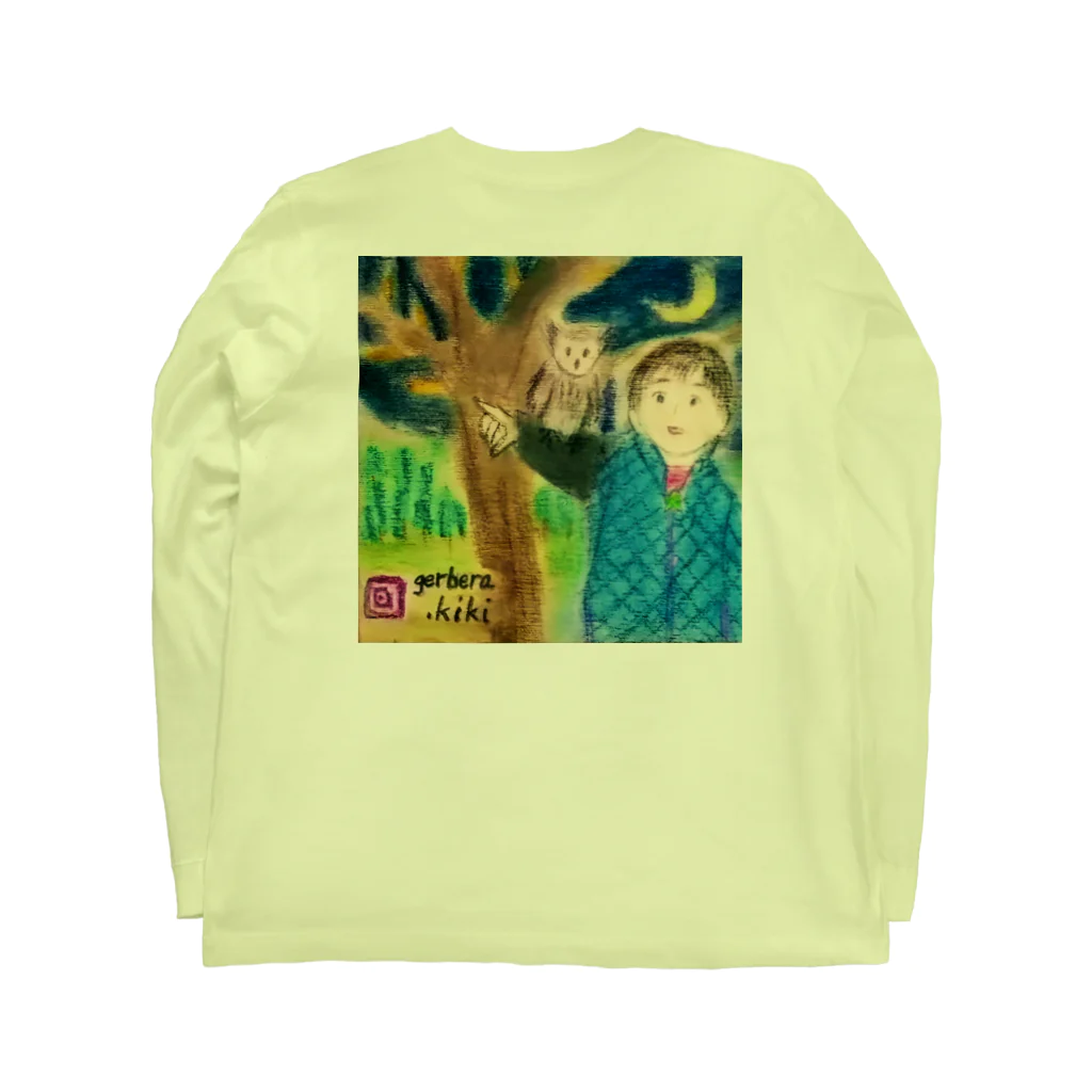 キキとココからのいおちゃん＆フクロウくん Long Sleeve T-Shirt :back