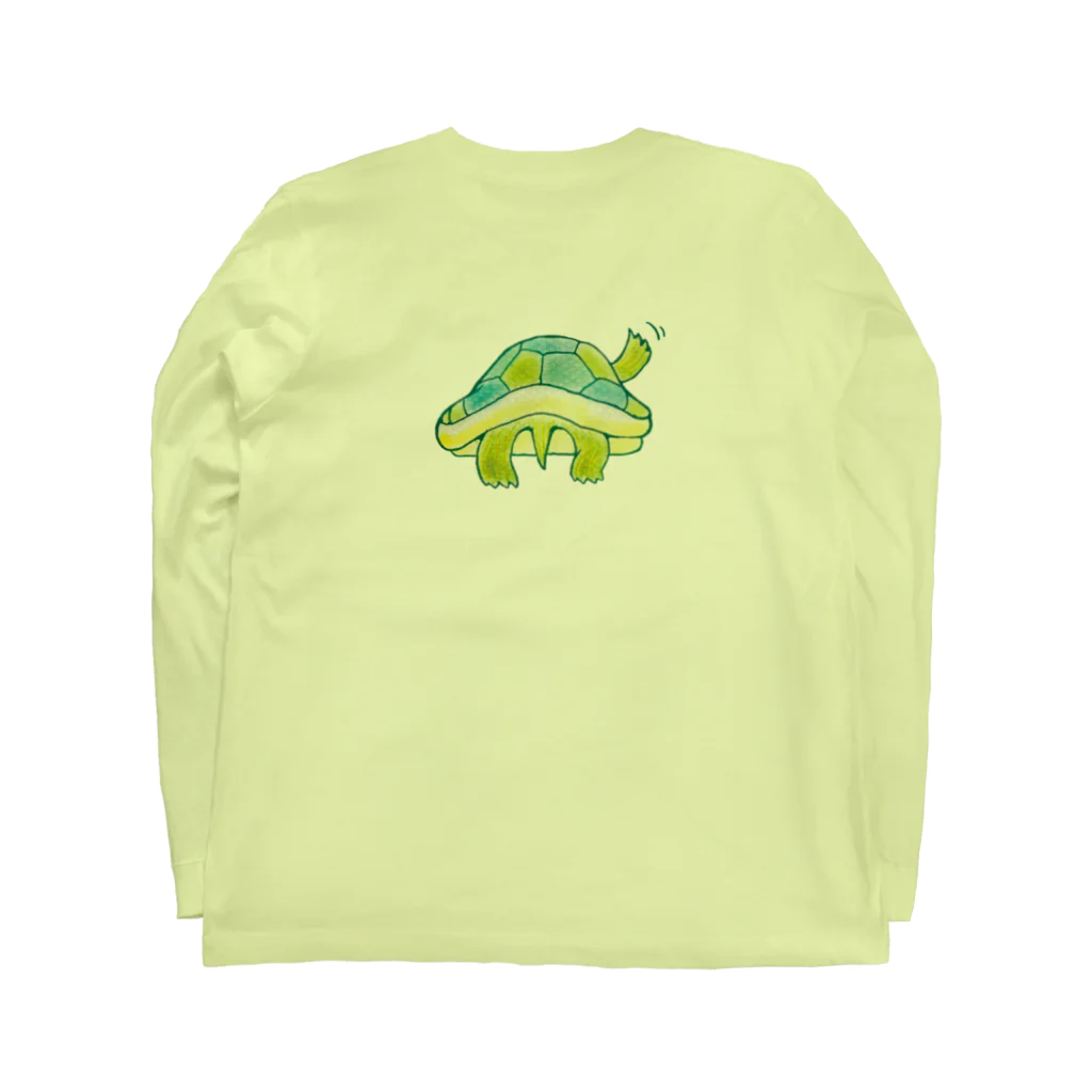 めろんぽっぷのお店だよのおふとんカメさんず　あかみみさん Long Sleeve T-Shirt :back