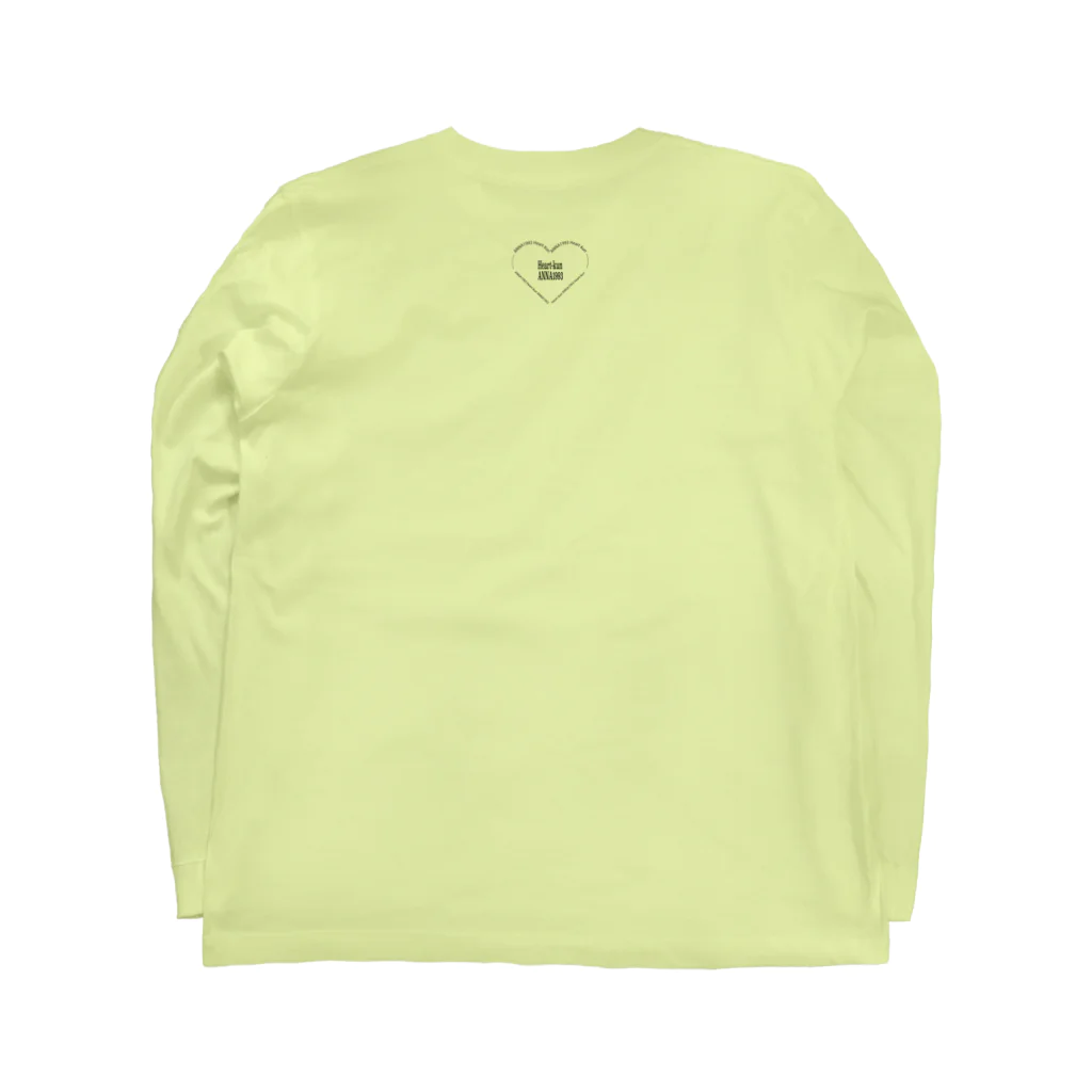 S2kun ハートくん SHOPのHeart-kunスマイル Long Sleeve T-Shirt :back