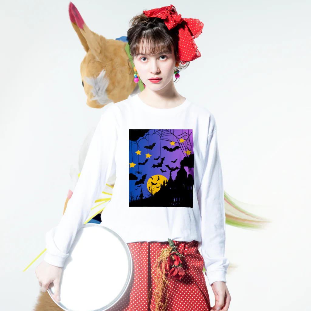 TRIPRATENSEの怪しげな満月の夜 Long Sleeve T-Shirt :model wear (front)