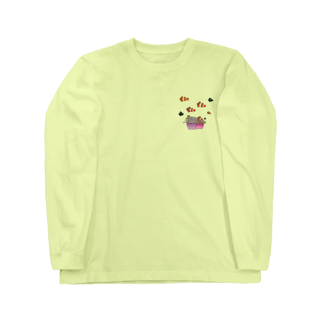 栗坊屋のクマノミ両面プリント Long Sleeve T-Shirt