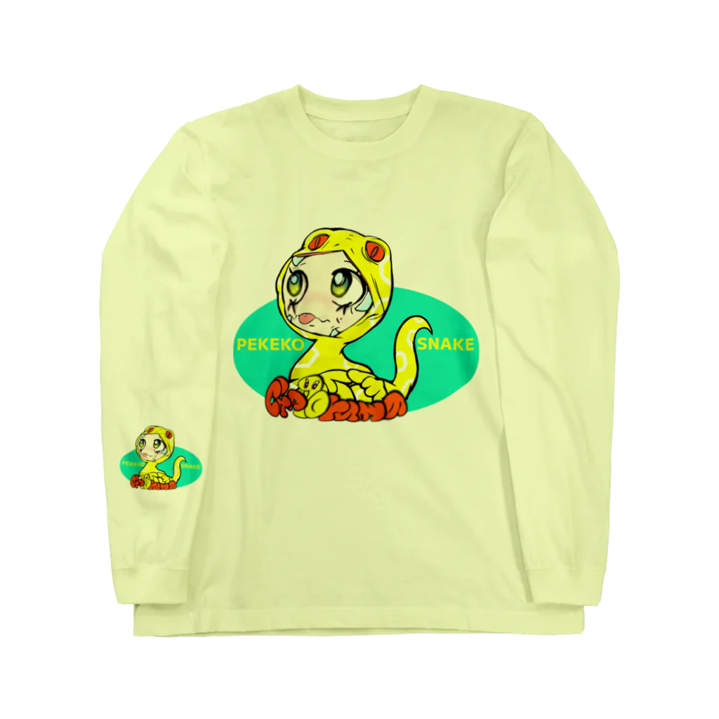 ちゃとらま　CHA10ramaのPEKEKO♡SNAKE ロングスリーブTシャツ