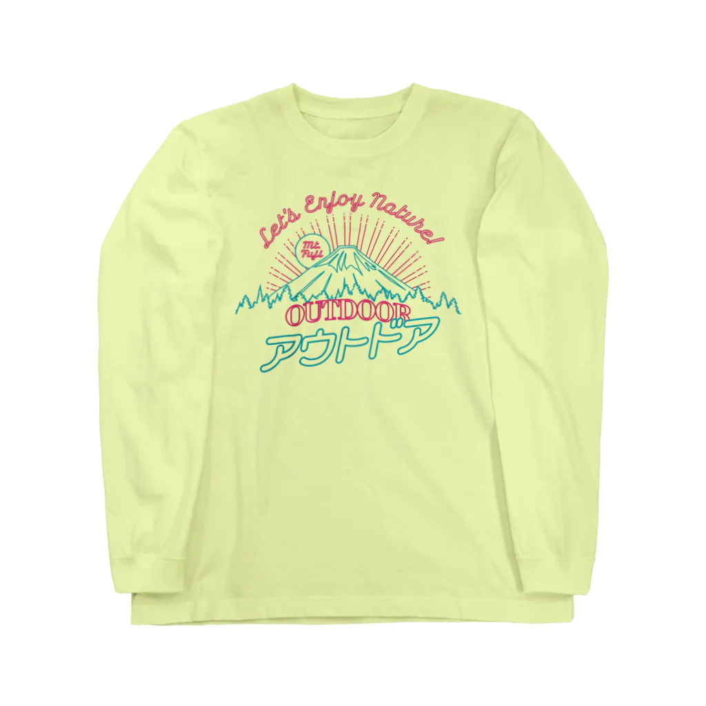 LONESOME TYPE ススのアウトドア（ネオン富士山） Long Sleeve T-Shirt