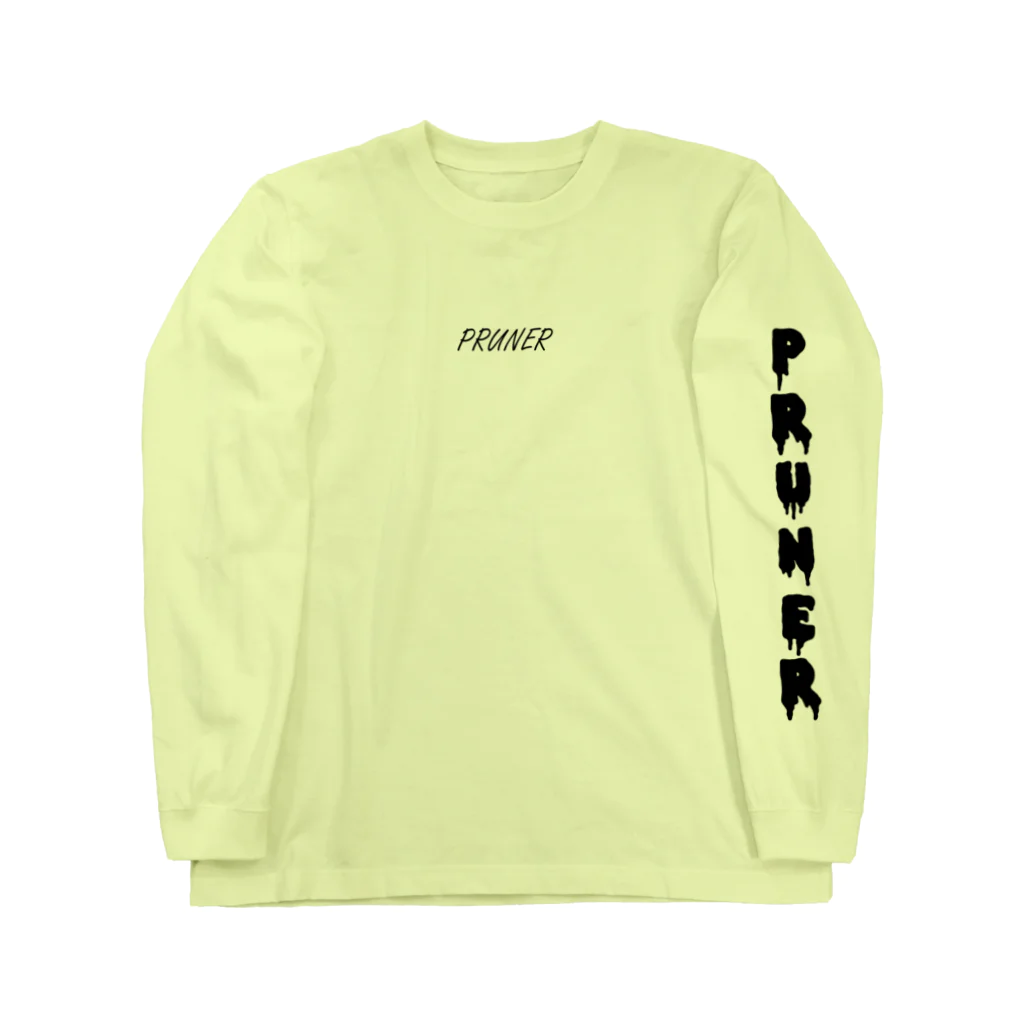 PRUNERの【PRUNER】ロゴ 片腕デザイン ストリートファッション Long Sleeve T-Shirt