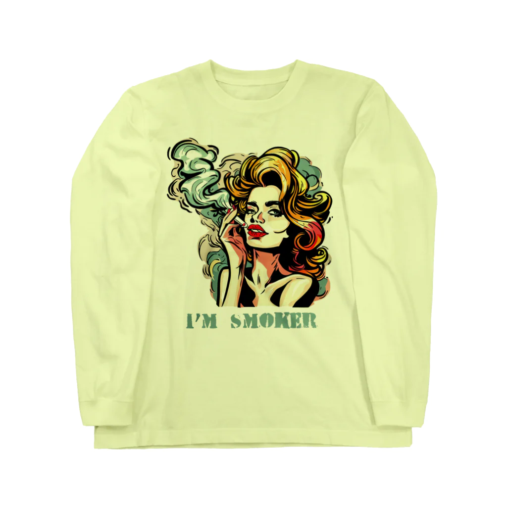 islandmoon13の煙草を吸う美女 Long Sleeve T-Shirt