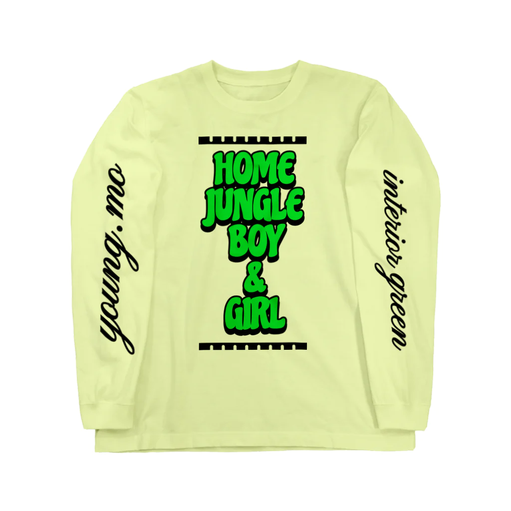 young.moの"JUNGLE" home mori boy & girl  ロングスリーブTシャツ