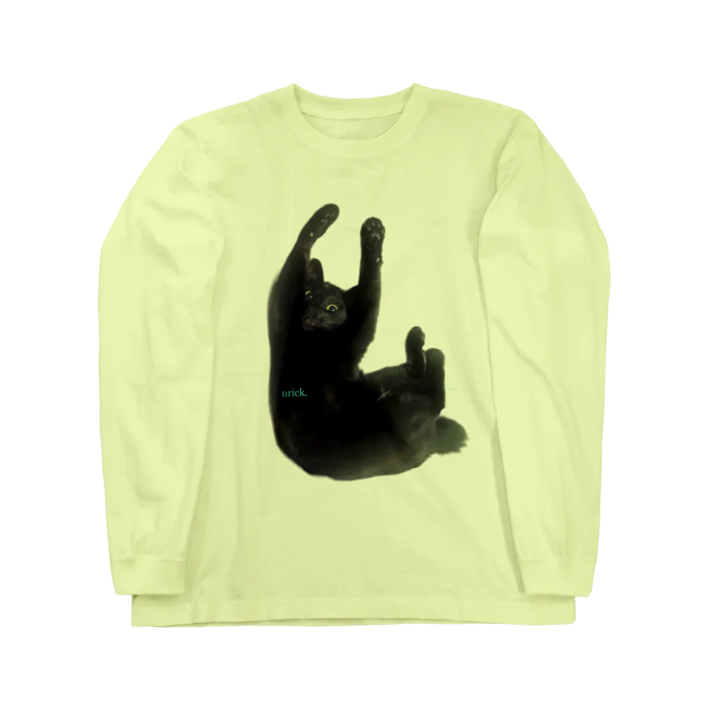 KuMu-music Shopのモノトーン猫 （urick.） Long Sleeve T-Shirt