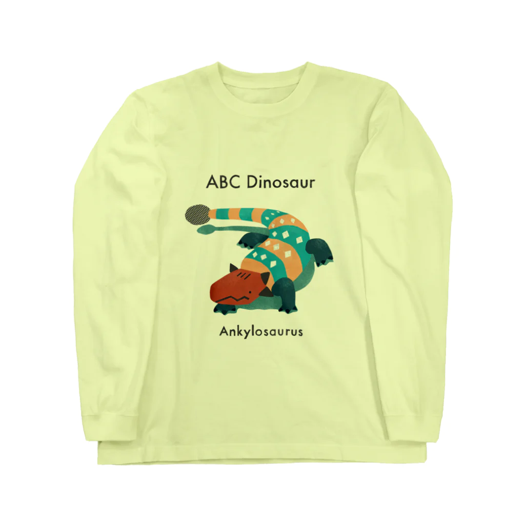 ABC Dinosaur グッズショップのアンキロサウルス　ロゴあり Long Sleeve T-Shirt