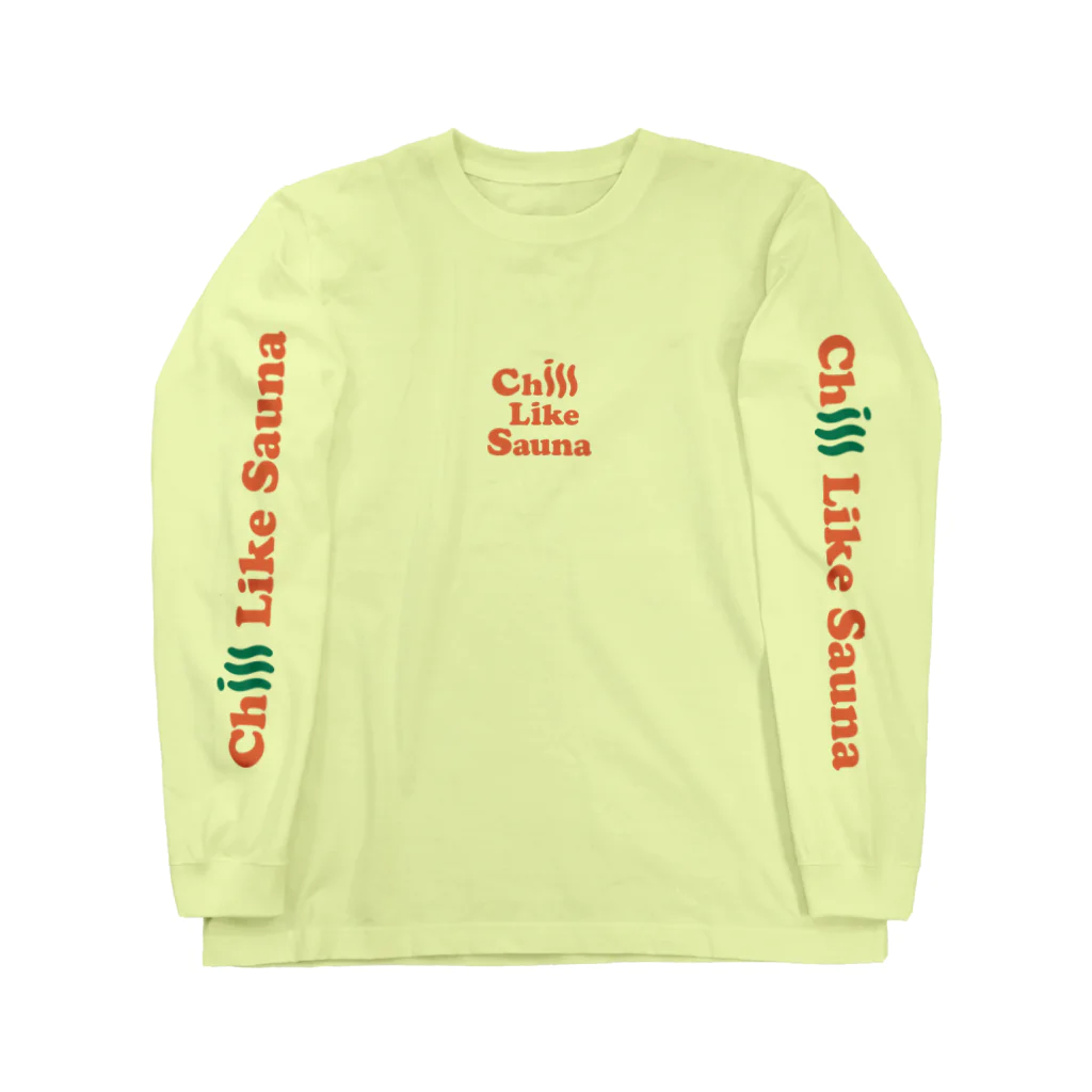 Chill Like Sauna official suzuriのLOGO L/S Tee 【MILKY LIME】 ロングスリーブTシャツ