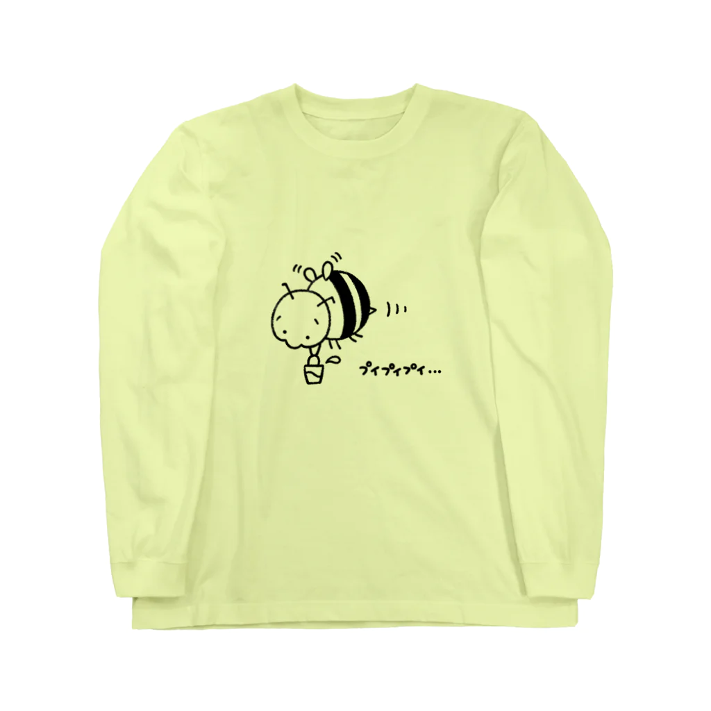 たづのぷいぷいばち【黒ver】 Long Sleeve T-Shirt