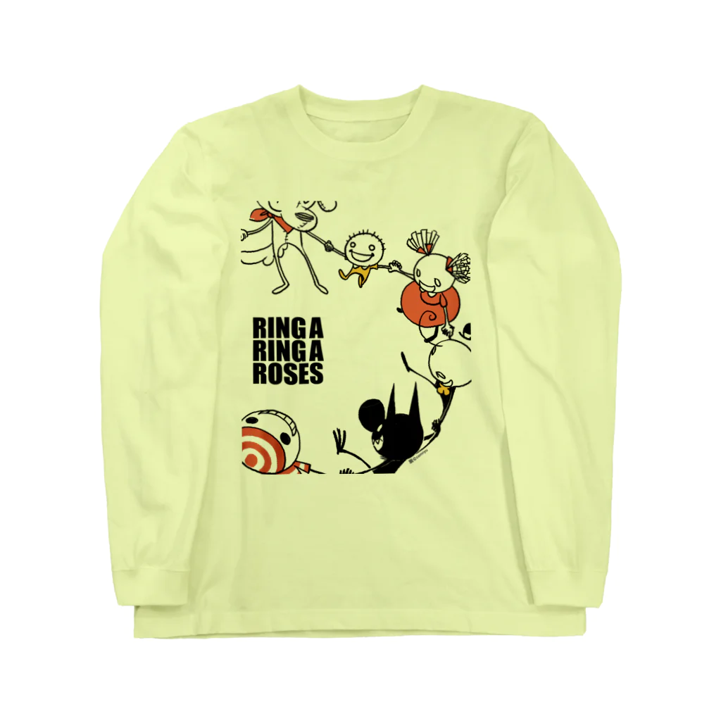 こむにゅのアパートメントの『RING A RING A ROSES (→)』 Long Sleeve T-Shirt