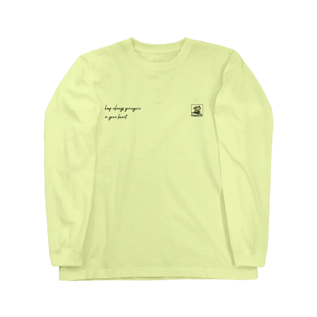 nemureco market -suzuri-の心にゆるゆるを（たぬき） Long Sleeve T-Shirt