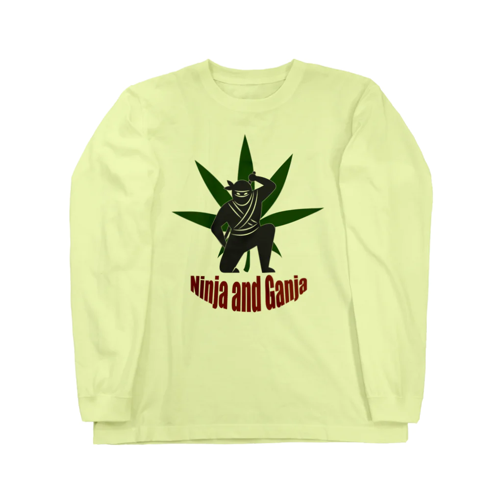 420 MUSIC FACTORYのNINJA and GANJA（忍者とガンジャ） Long Sleeve T-Shirt