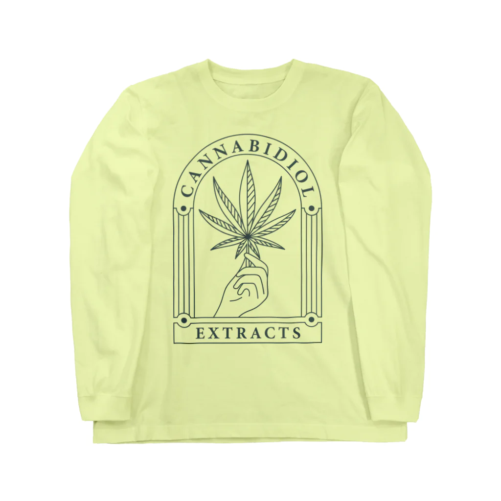 420 MUSIC FACTORYのCannabinol extracts（大麻抽出） ロングスリーブTシャツ