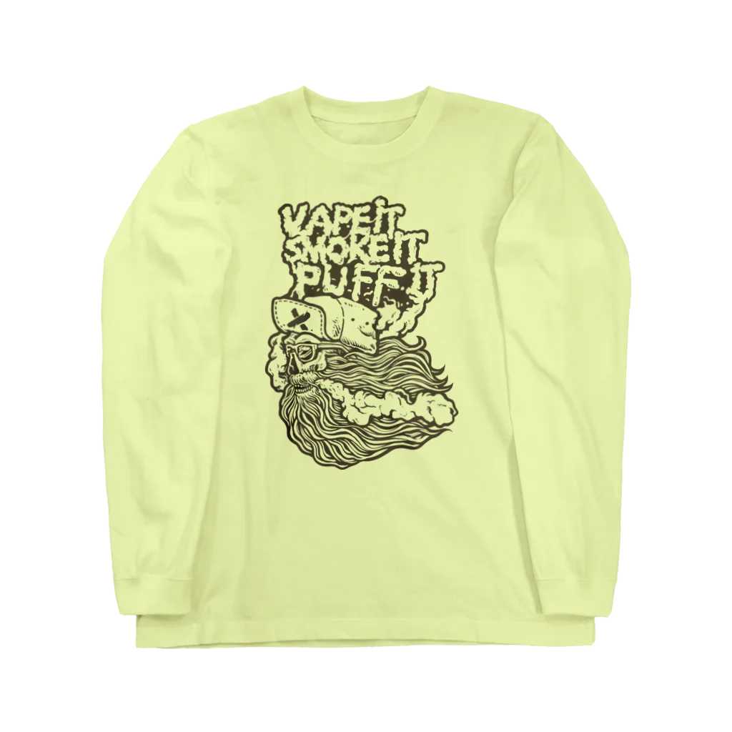 420 MUSIC FACTORYのSMOKING MAN（スモーキングマン）ベイプ スモーク パフ Long Sleeve T-Shirt