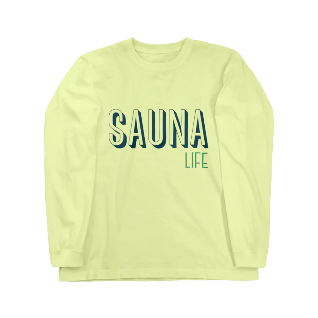 SNOW LIFE JOURNEYのSAUNA LIFE サウナライフ。 ロングスリーブTシャツ