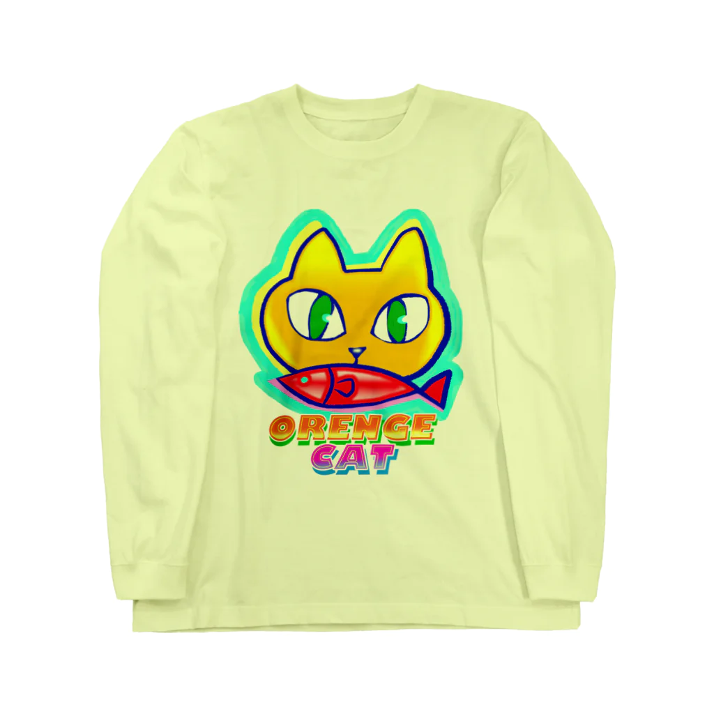 ✨🌈✨ユラクラカン🇯🇵 ✨🌈✨の🍊🐈 オレンジキャット🍊🐈　ライト Long Sleeve T-Shirt