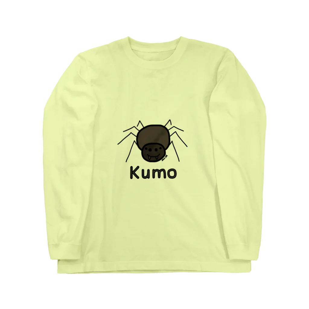 MrKShirtsのKumo (クモ) 色デザイン ロングスリーブTシャツ