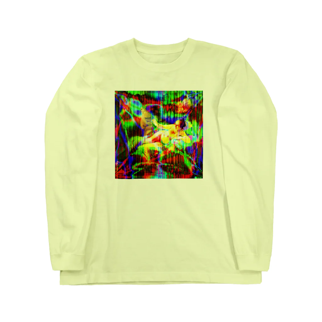 アインシュタインキャットのダナエ（スクウェア）（レンブラント） Long Sleeve T-Shirt